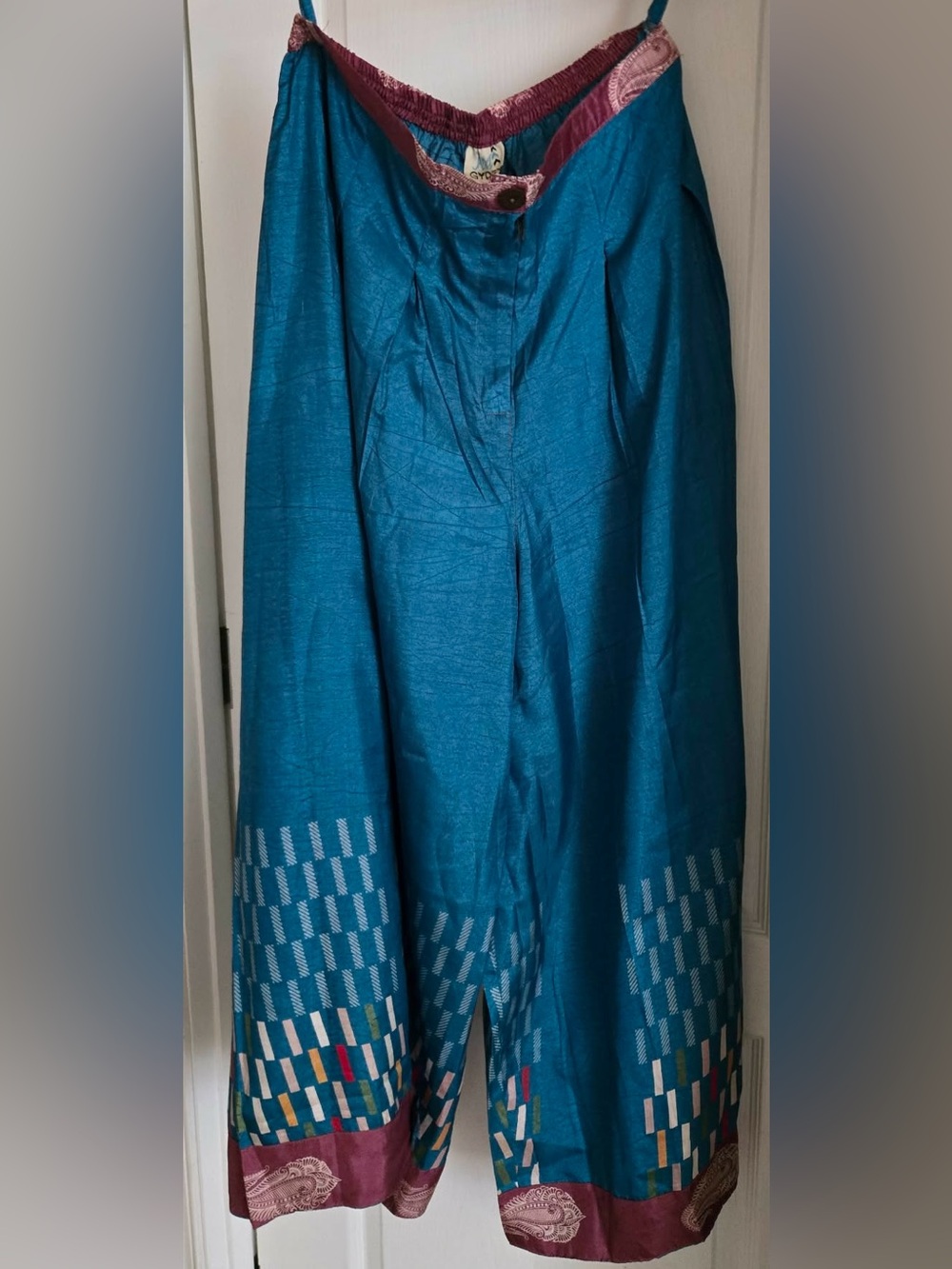 Jaded Gypsy Silk Brocade Palazzo Pants in Size L/XL NWT